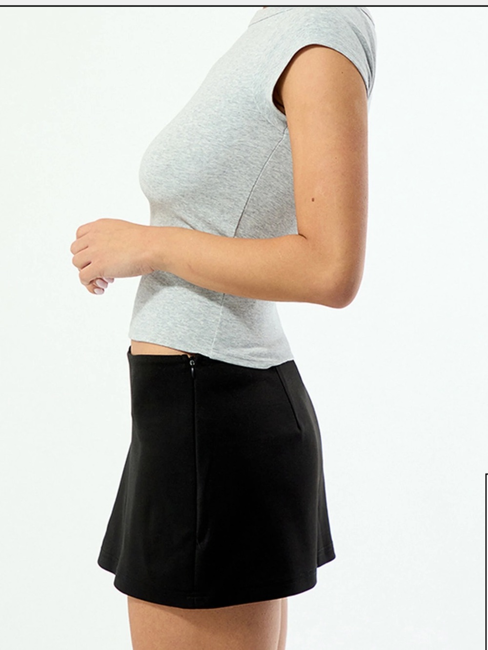 NWOT PacSun Black Micro Mini Skort - Picture 3 of 7